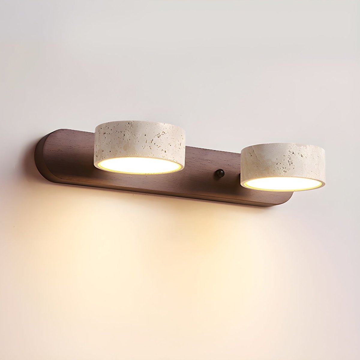 Travertine LED Wall Light With Warm Architectural Glow