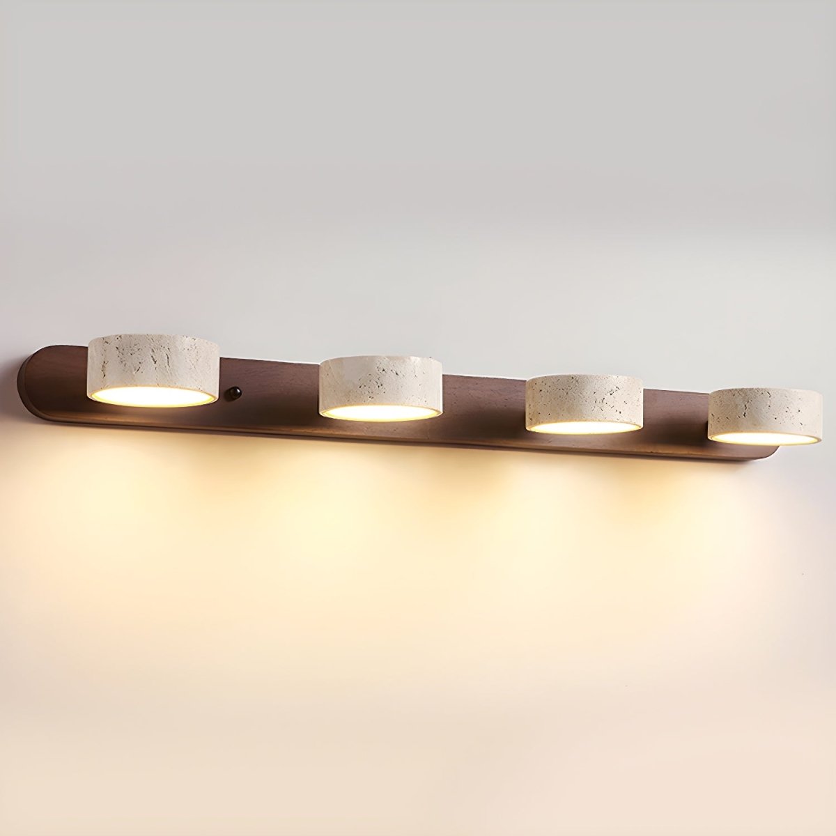 Travertine LED Wall Light With Warm Architectural Glow