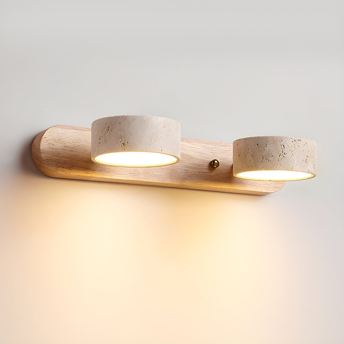 Travertine LED Wall Light With Warm Architectural Glow