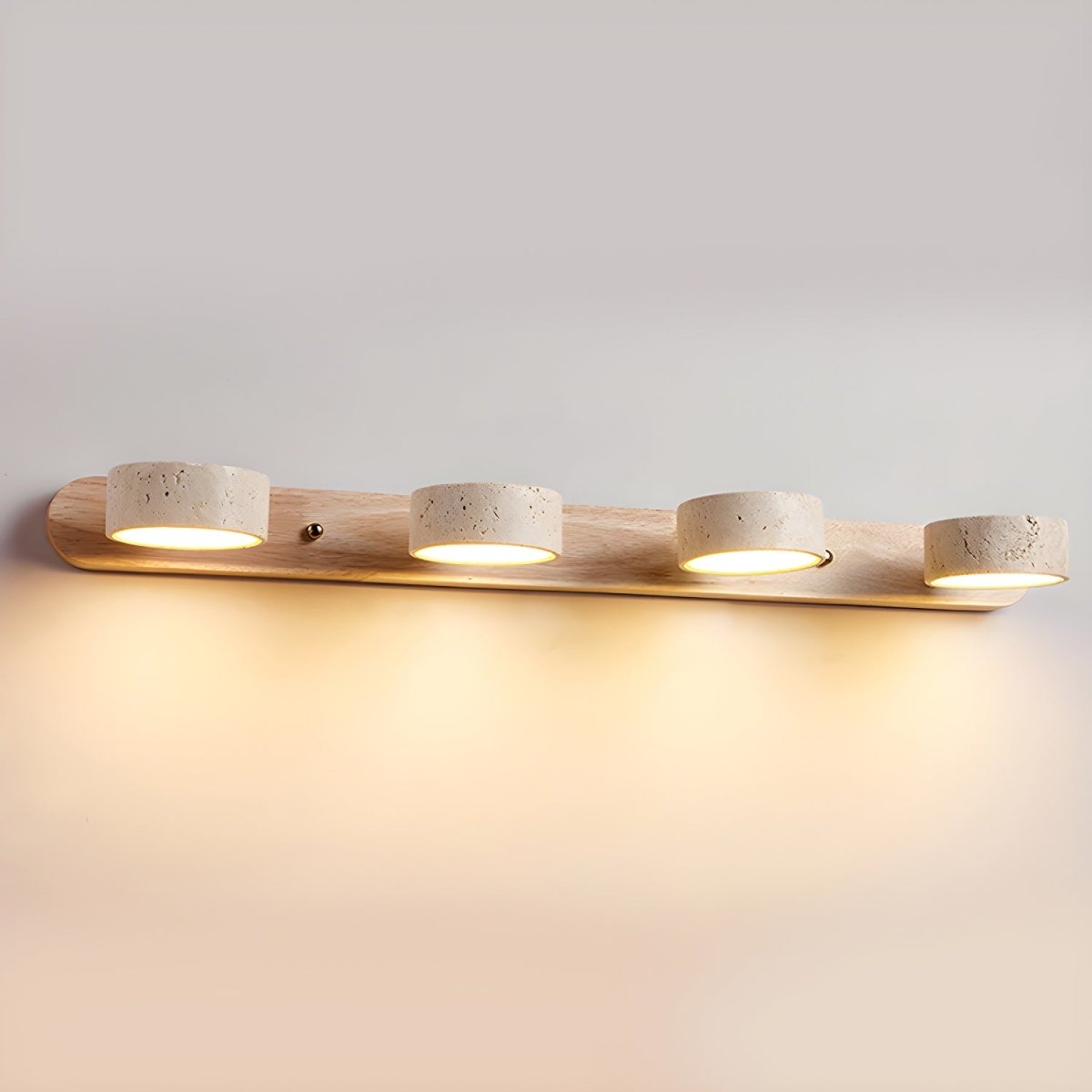 Travertine LED Wall Light With Warm Architectural Glow