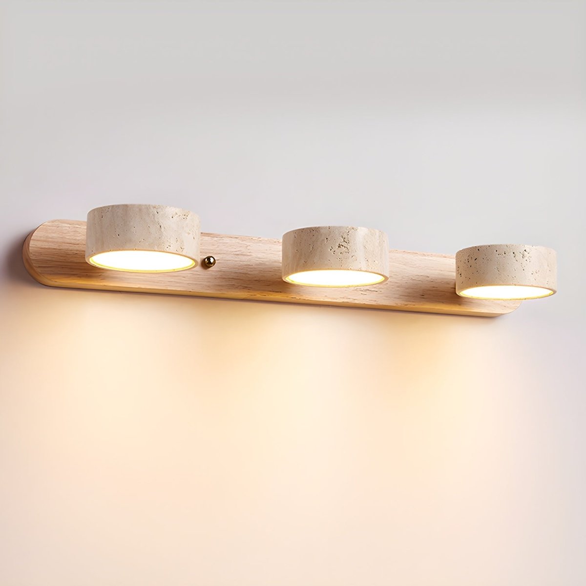 Travertine LED Wall Light With Warm Architectural Glow