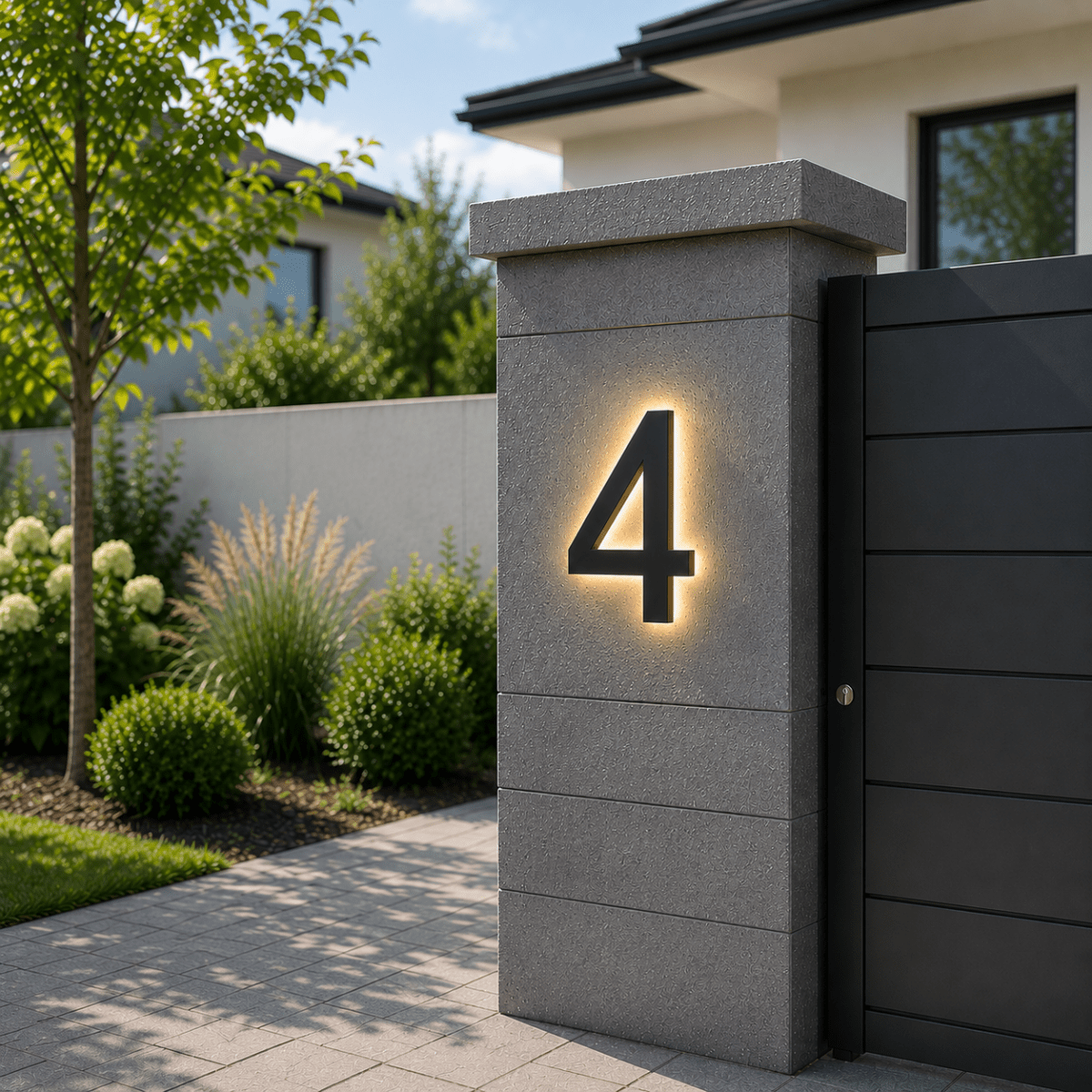 Customizable LED House Numbers for Elegant Entryways