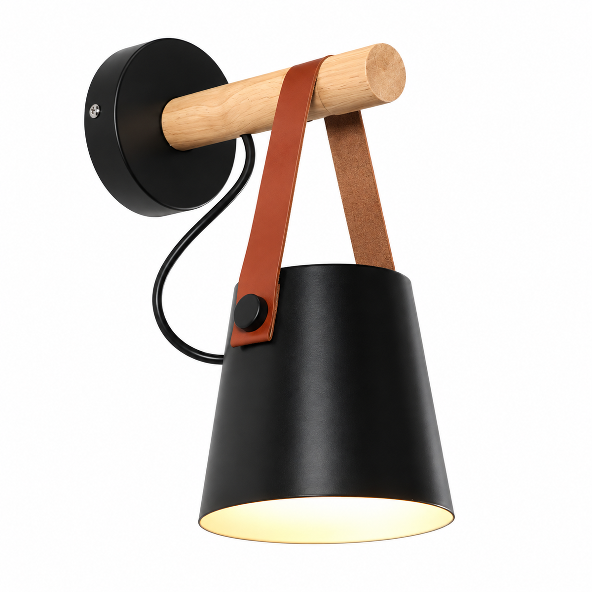 Wooden Conical Wall Light