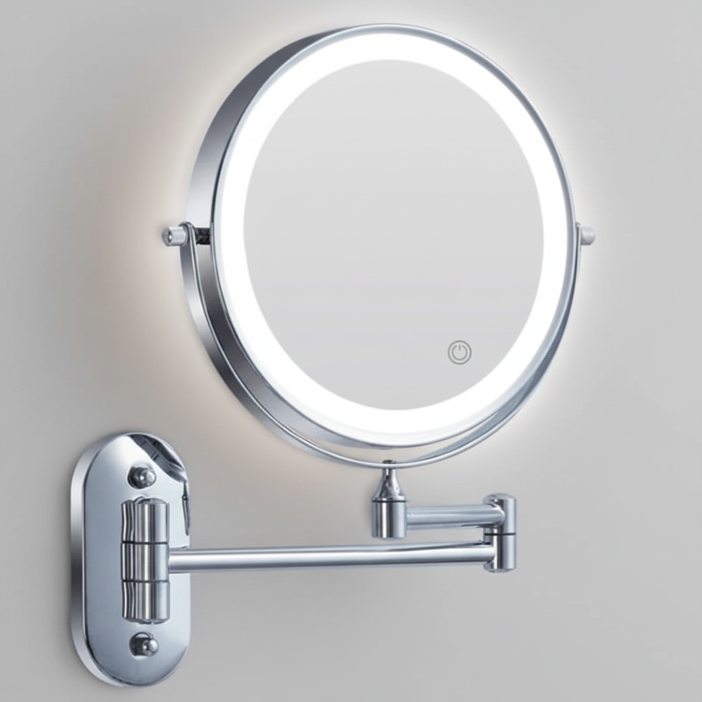 LED Magnifying Mirror with Adjustable Lighting