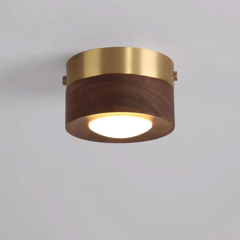 Energy-Saving Walnut Wood LED Lighting Fixture