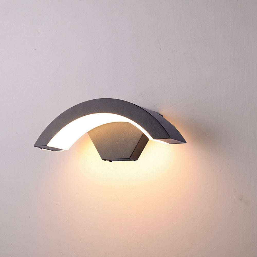 Curved Outdoor Wall Light