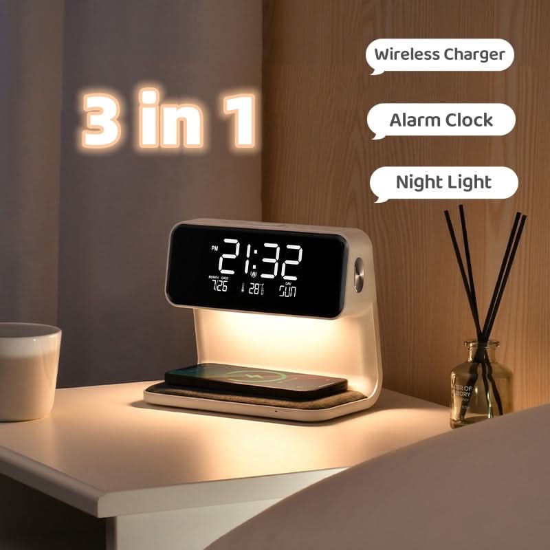 Clear LCD Alarm Clock with Adjustable Dimming Function