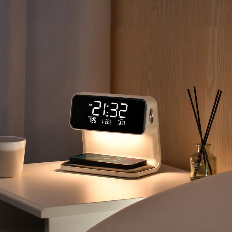 Clear LCD Alarm Clock with Adjustable Dimming Function