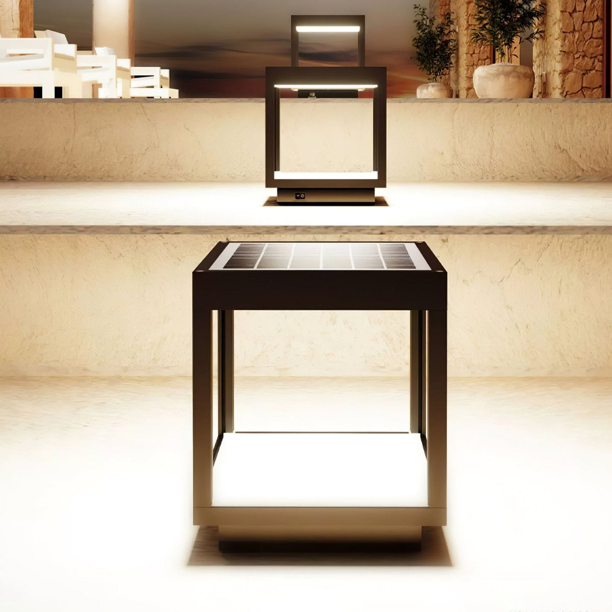 Square Frame Post Outdoor Light