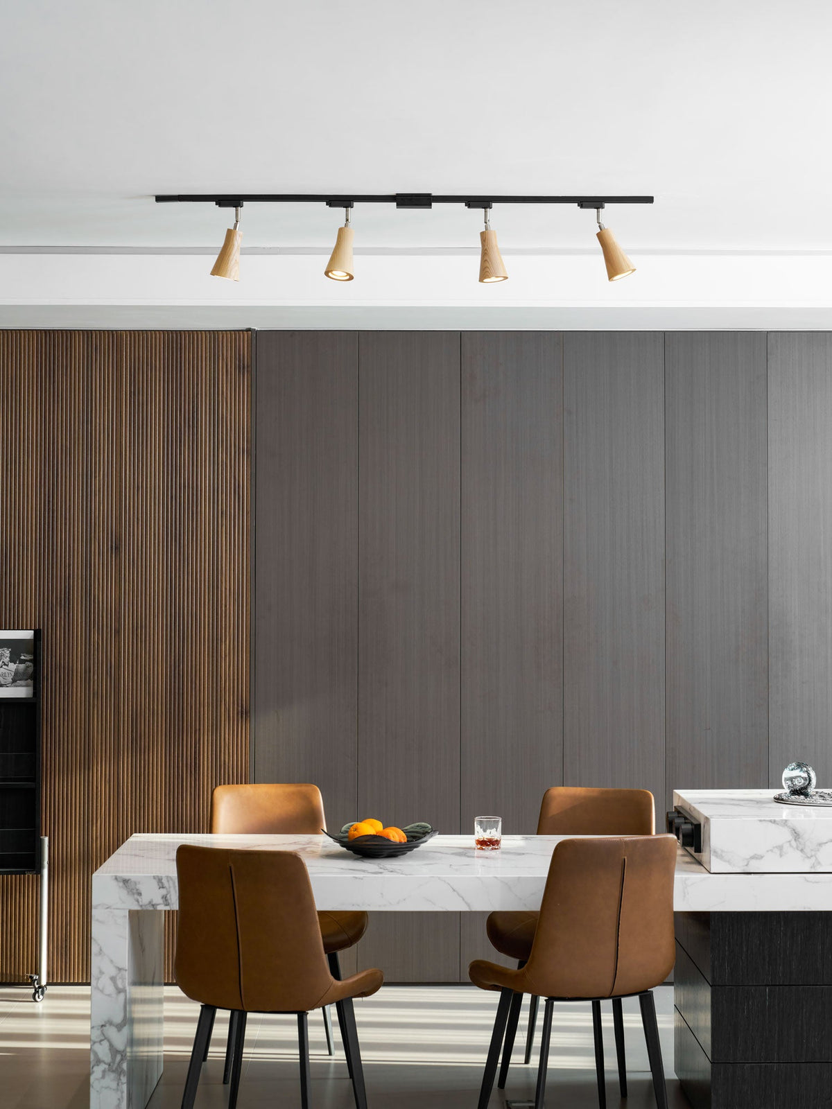 Wood Track Ceiling Lamp