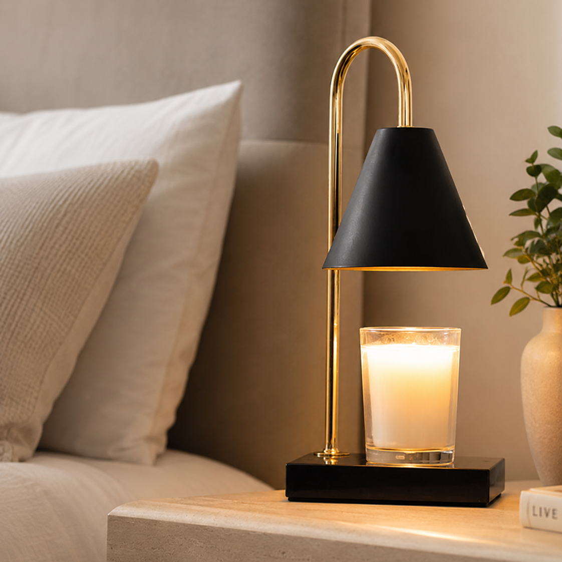 Aurora Marble Candle Warmer Lamp