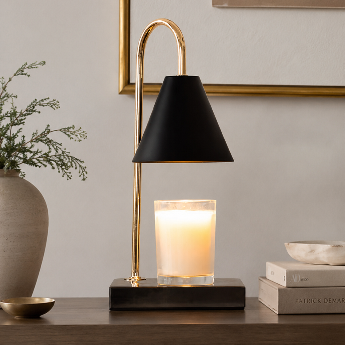 Aurora Marble Candle Warmer Lamp