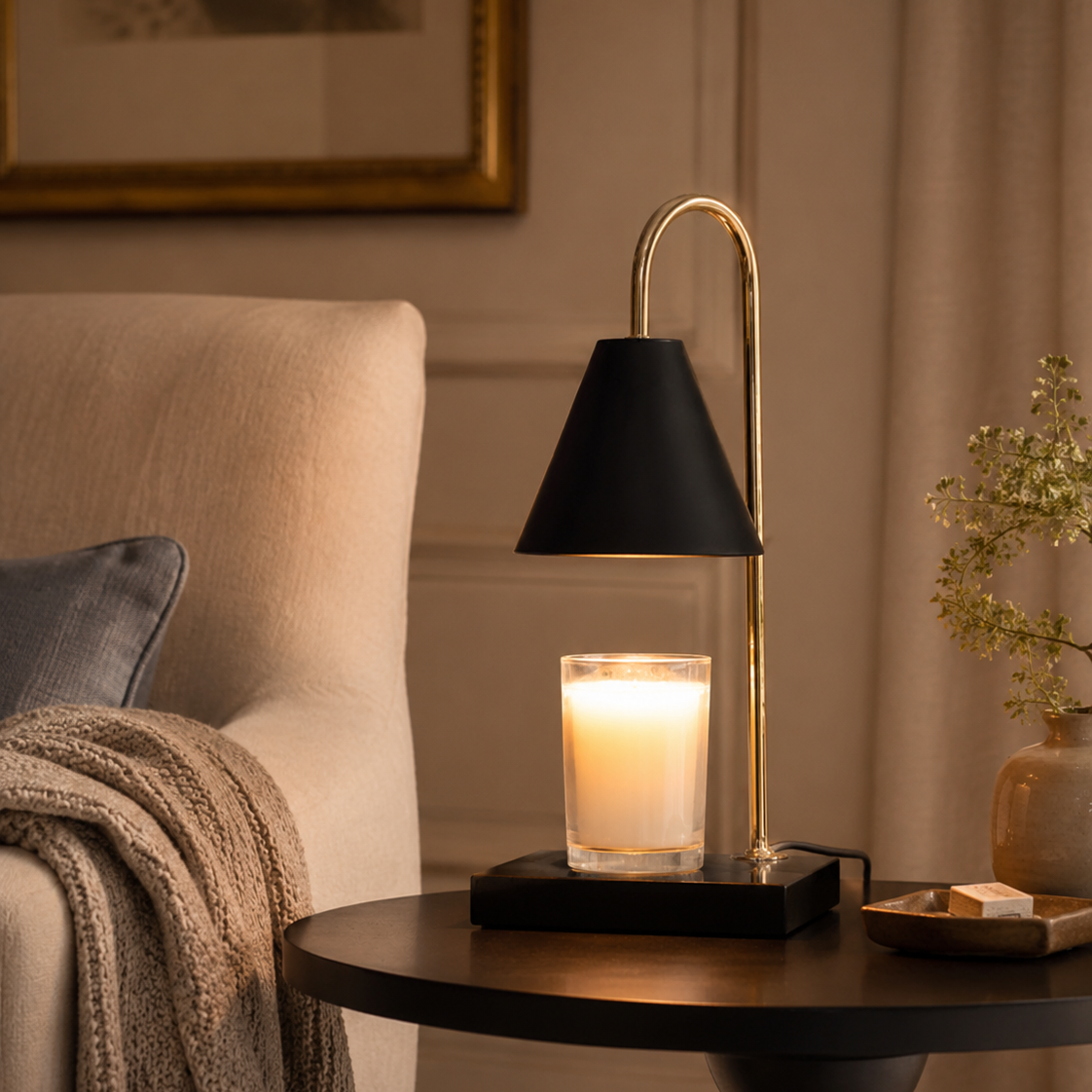Aurora Marble Candle Warmer Lamp