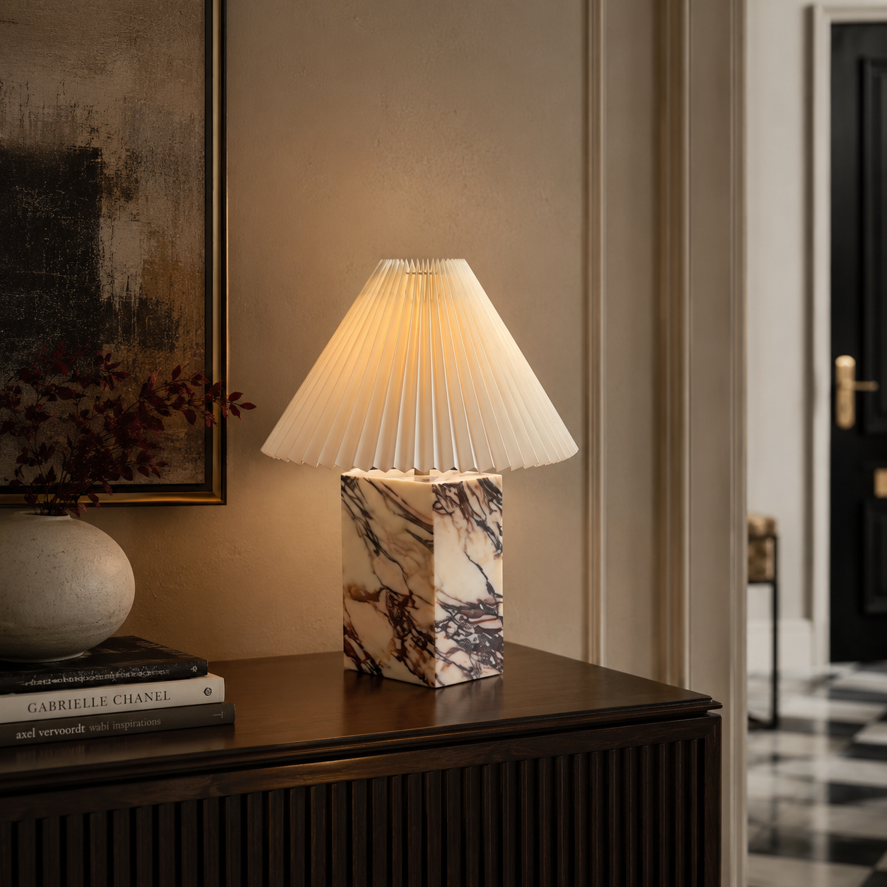 Calista Marble Table Lamp