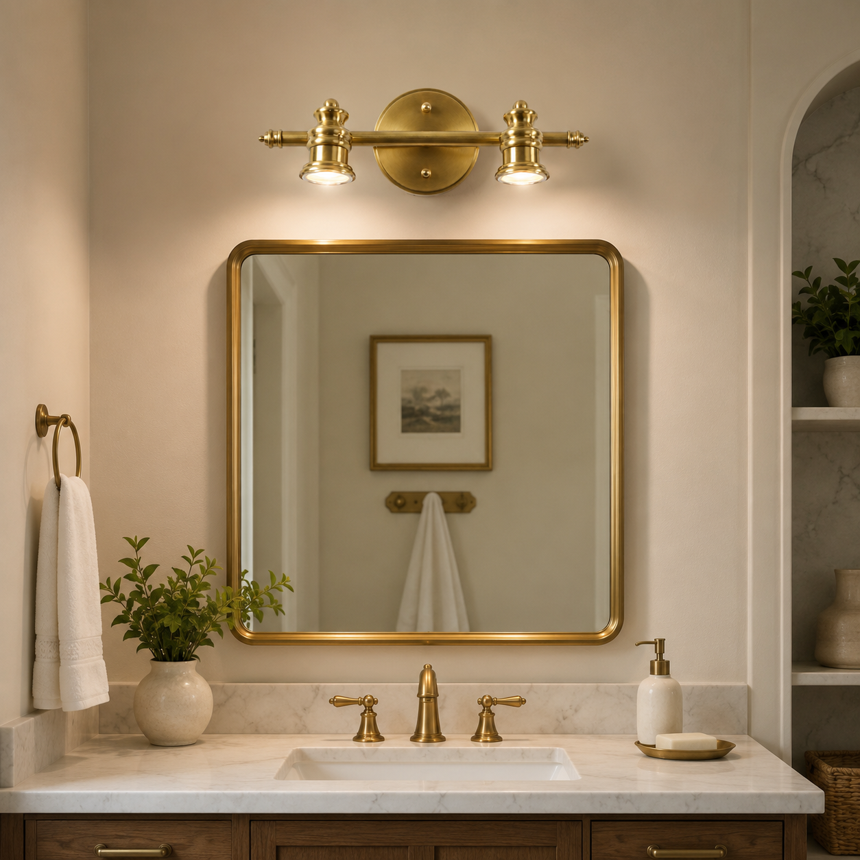 Halston Brass Wall Light