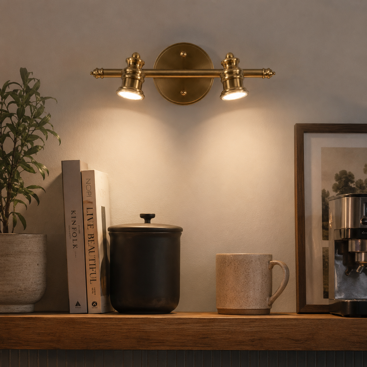 Halston Brass Wall Light