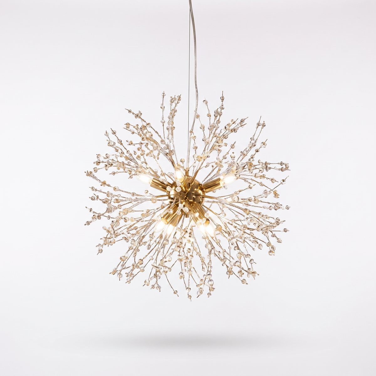 Crystal Dandelion Chandelier - Gold