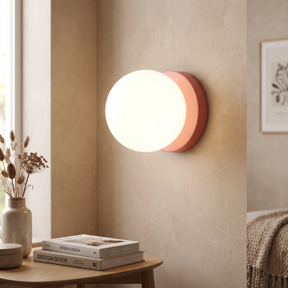 Nuvol Wall Lamp Shrimp Pink lifestyle