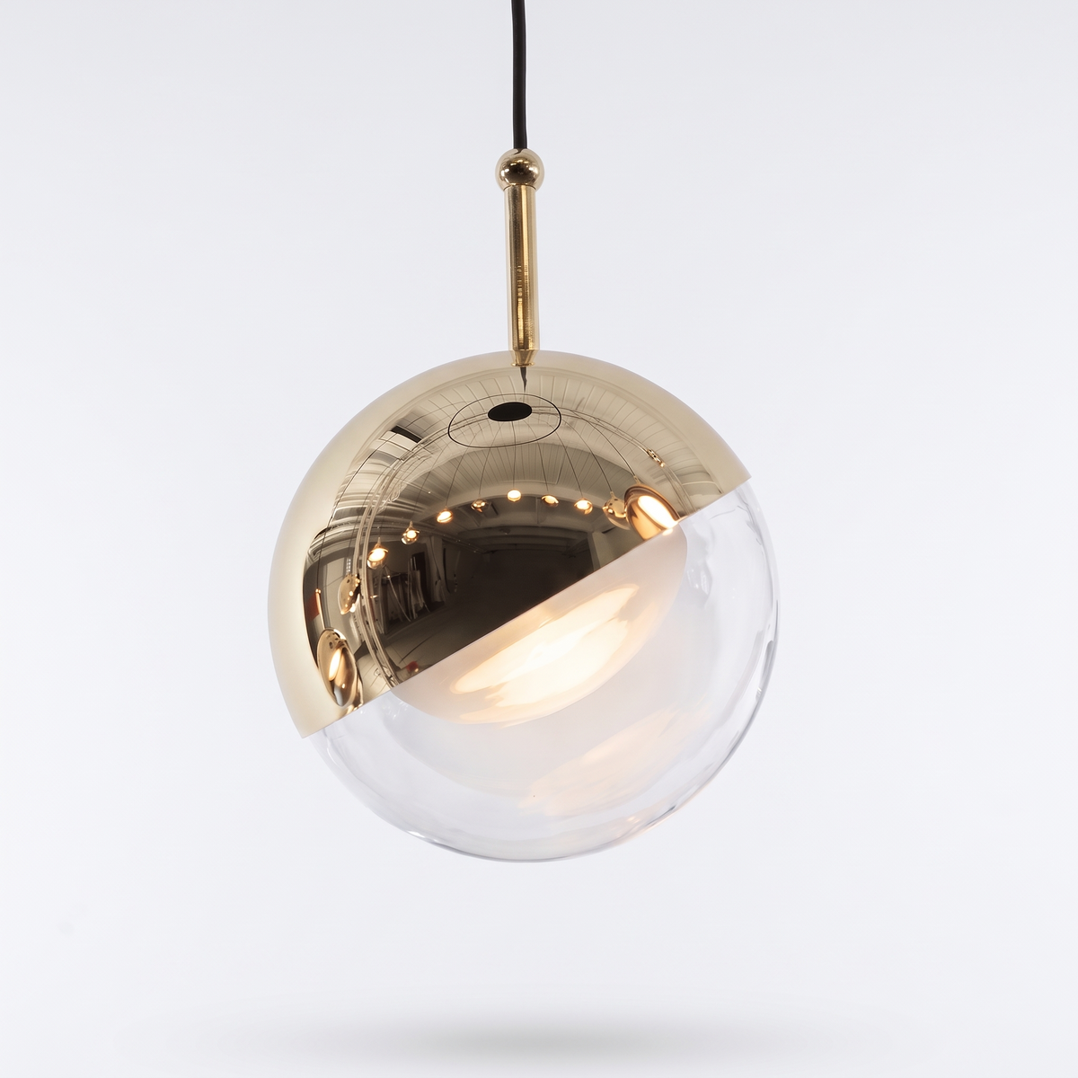 Restaurant Art LED Pendant Light Gold white background