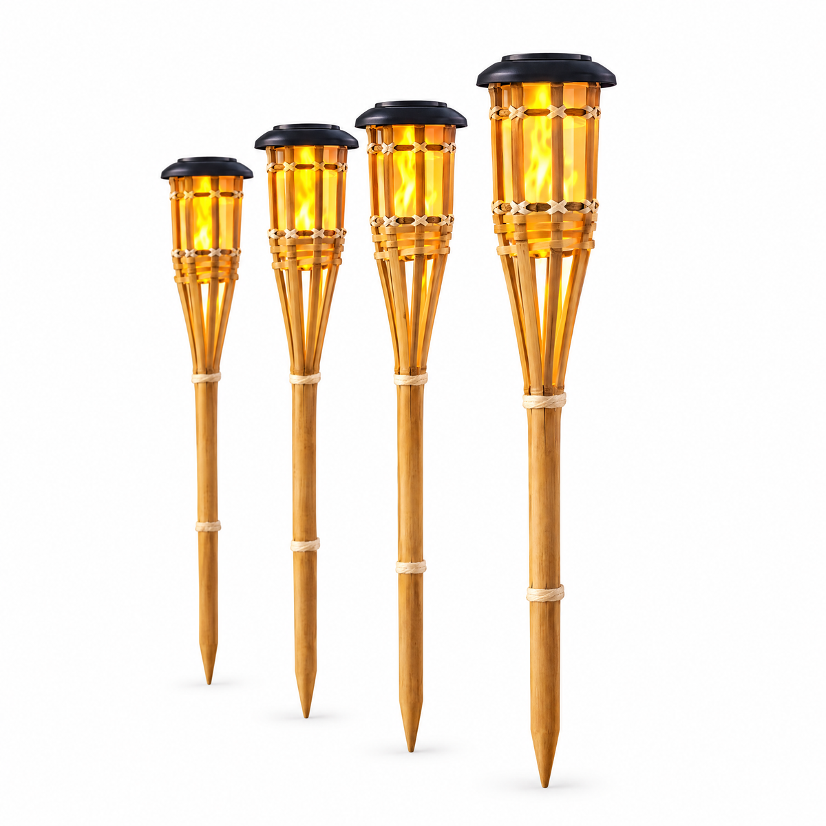 Solar Bamboo Flame Lights | g0