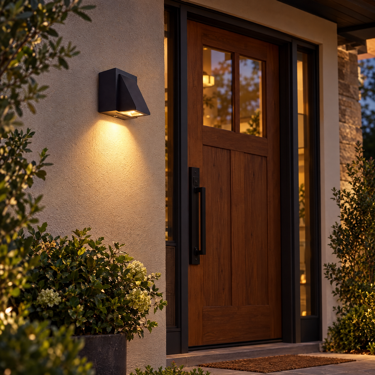 Compact Outdoor LED Sconce | lifestyle