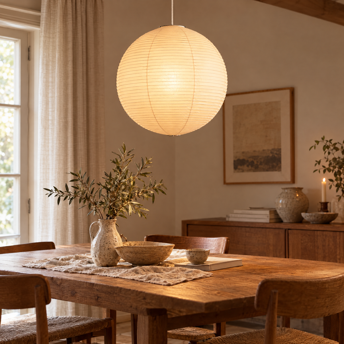 Akari Spherical Pendant Light | lifestyle