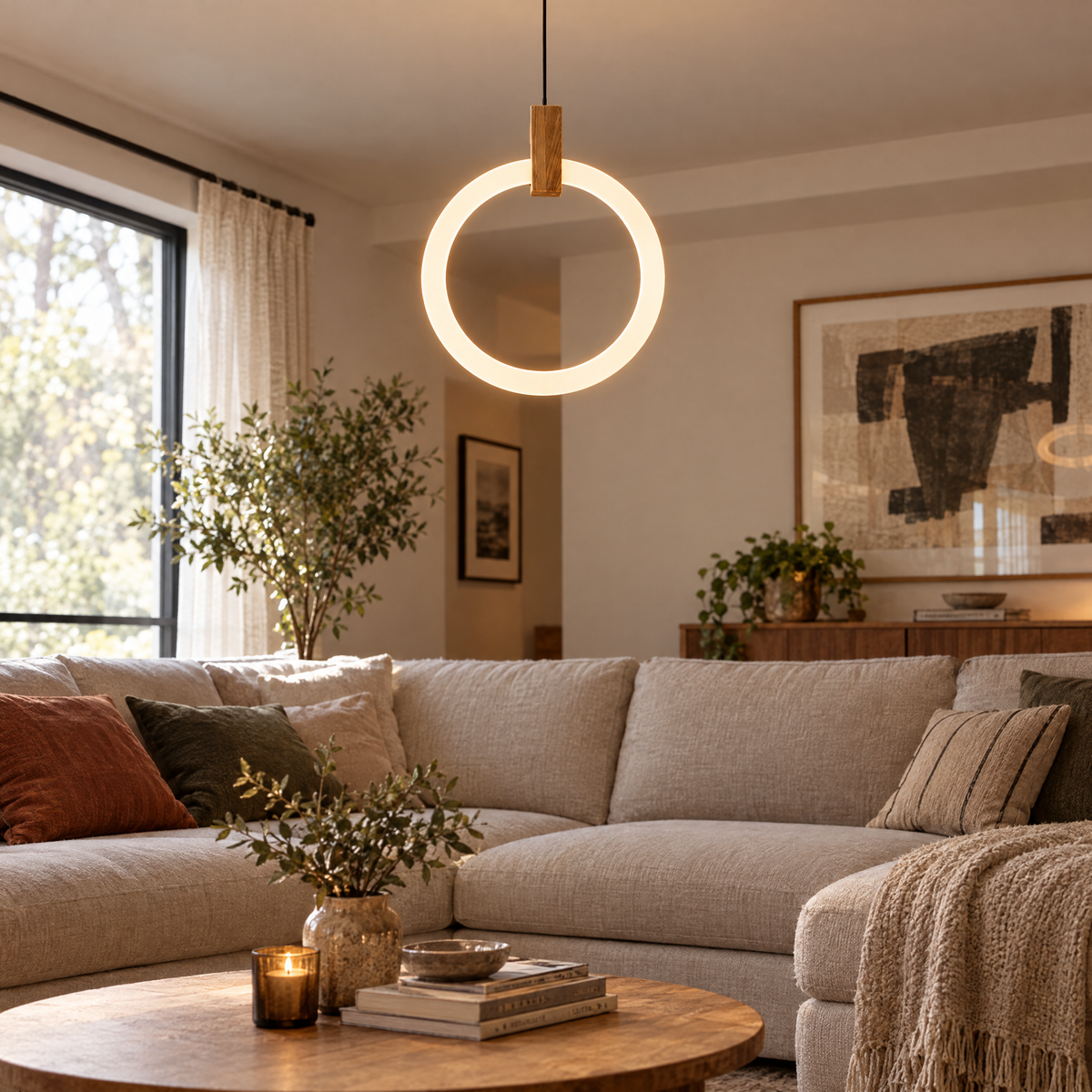 Acrylic Ring Chandelier | lifestyle