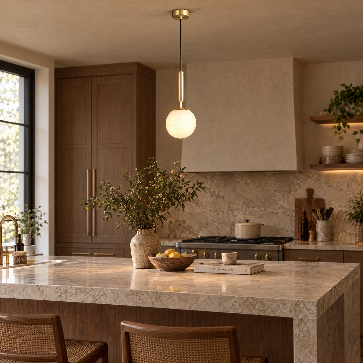 Alabaster Global Pendant Light | lifestyle