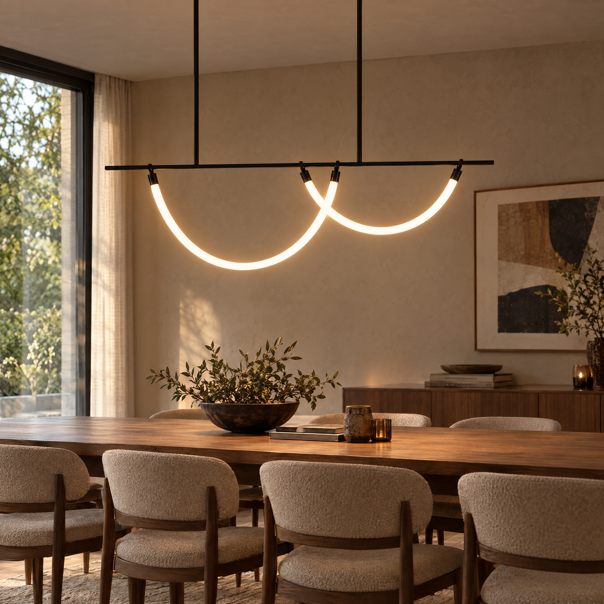 Arcus Linear Chandelier | lifestyle