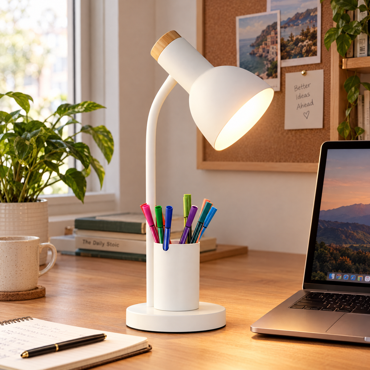 LED Desk Lamp With Built-In Pen Holder For Organization | lifestyle