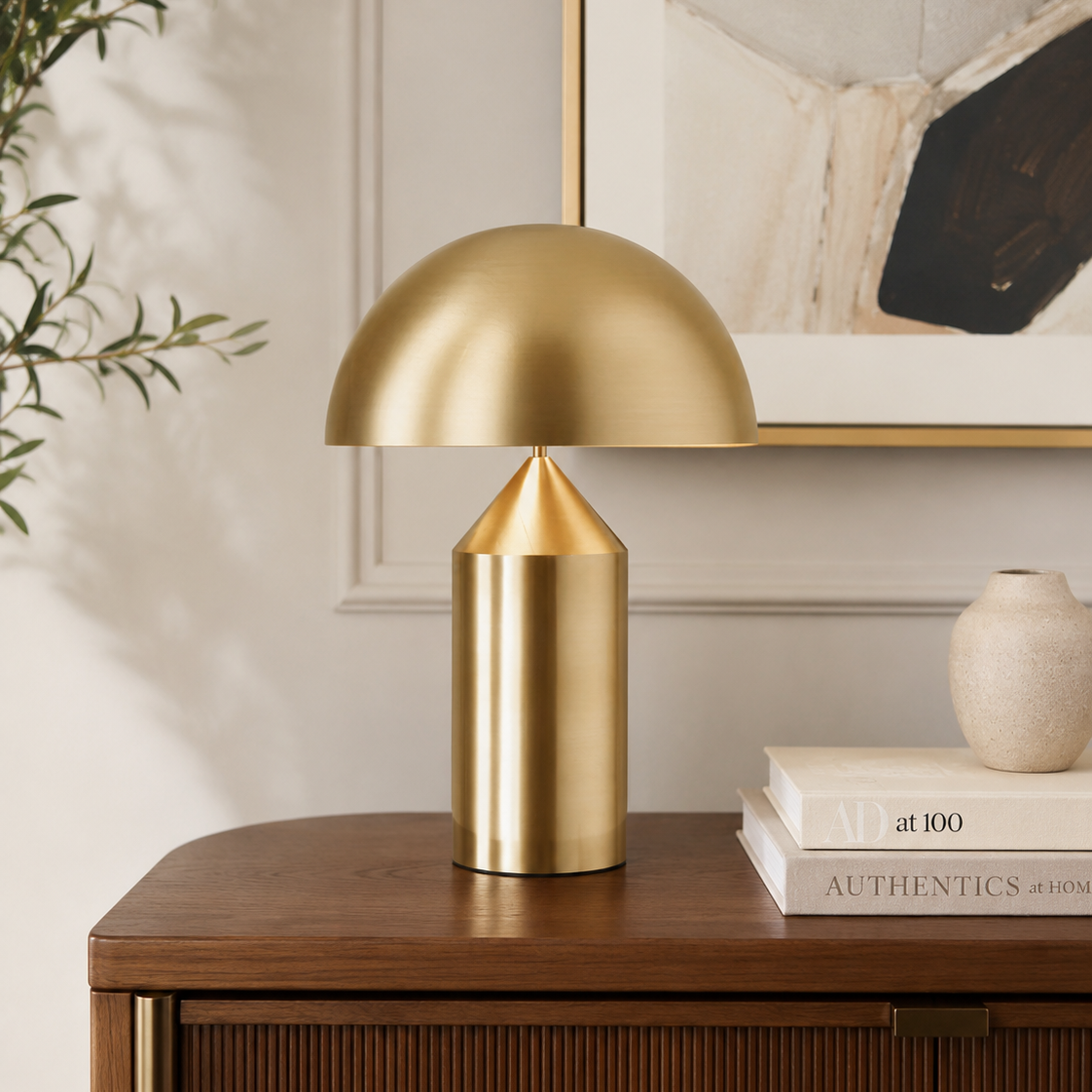 Modern Metal Mushroom Table Lamp