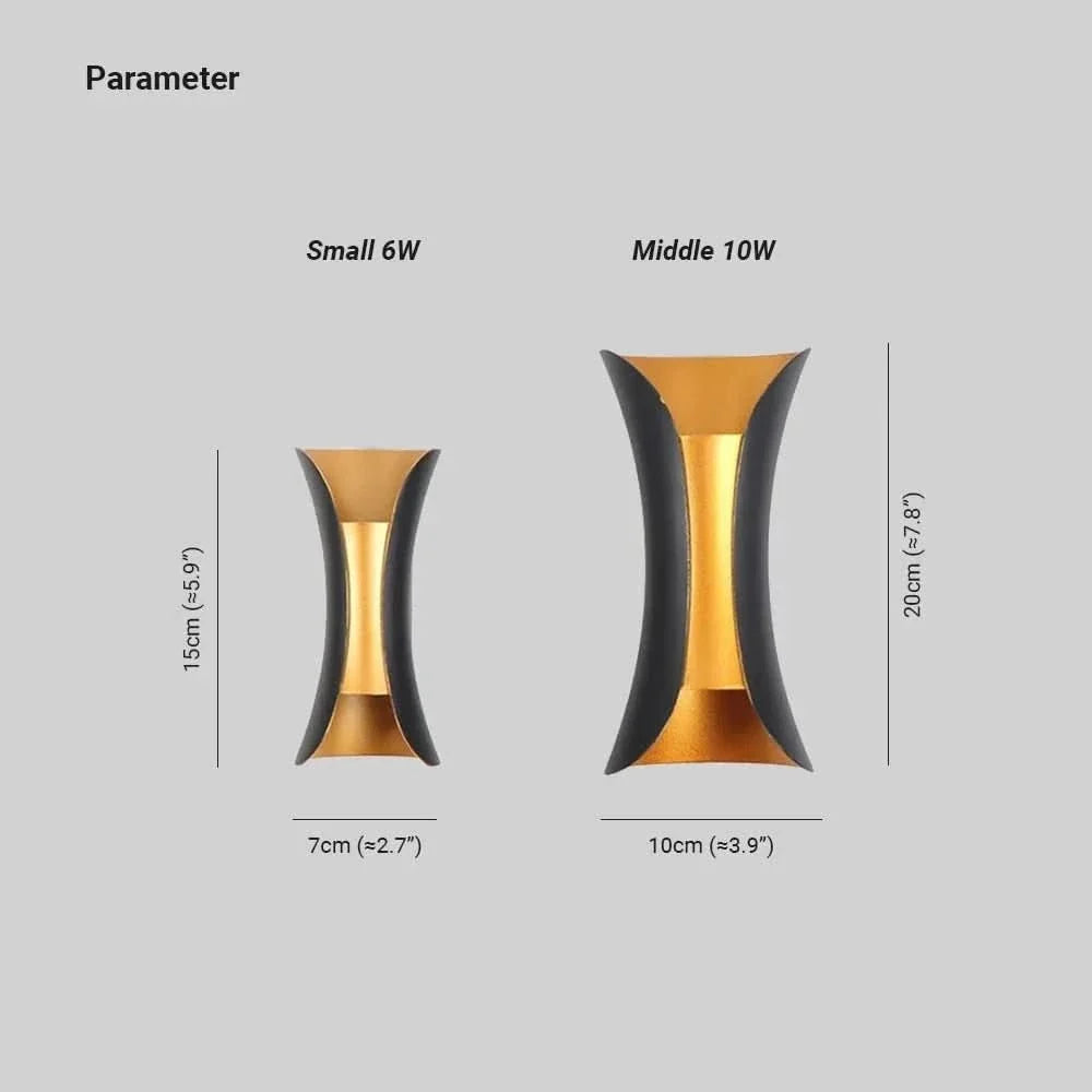 Curved LED Outdoor Wall Light with IP65 Weatherproofing