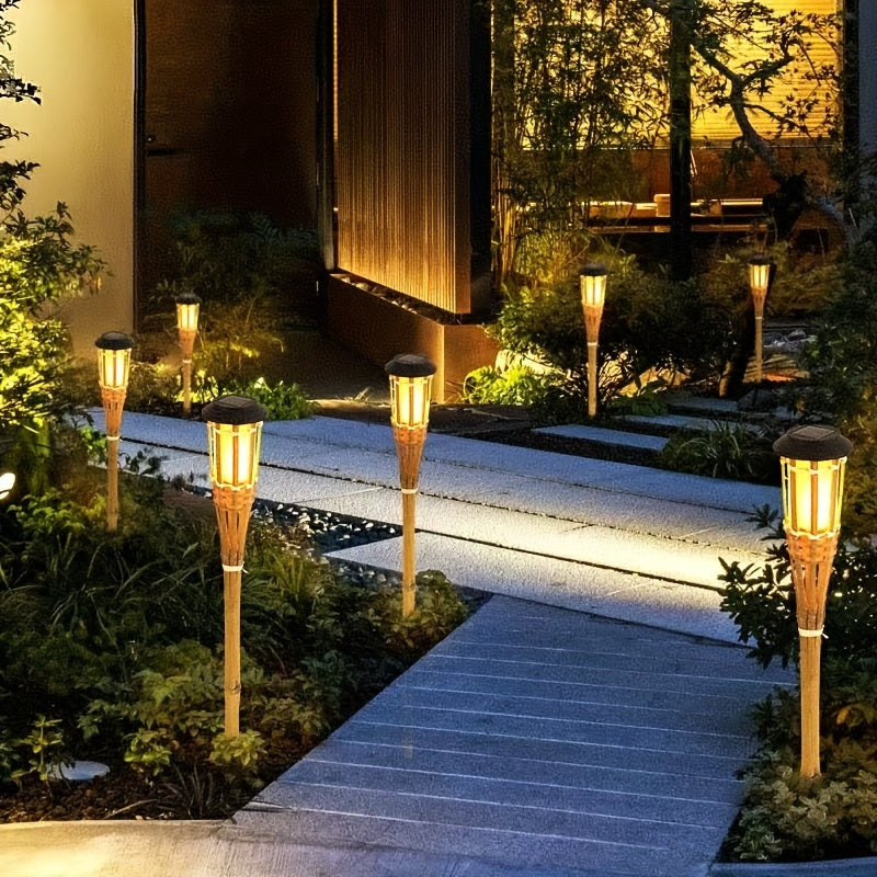 Solar Bamboo Flame Lights