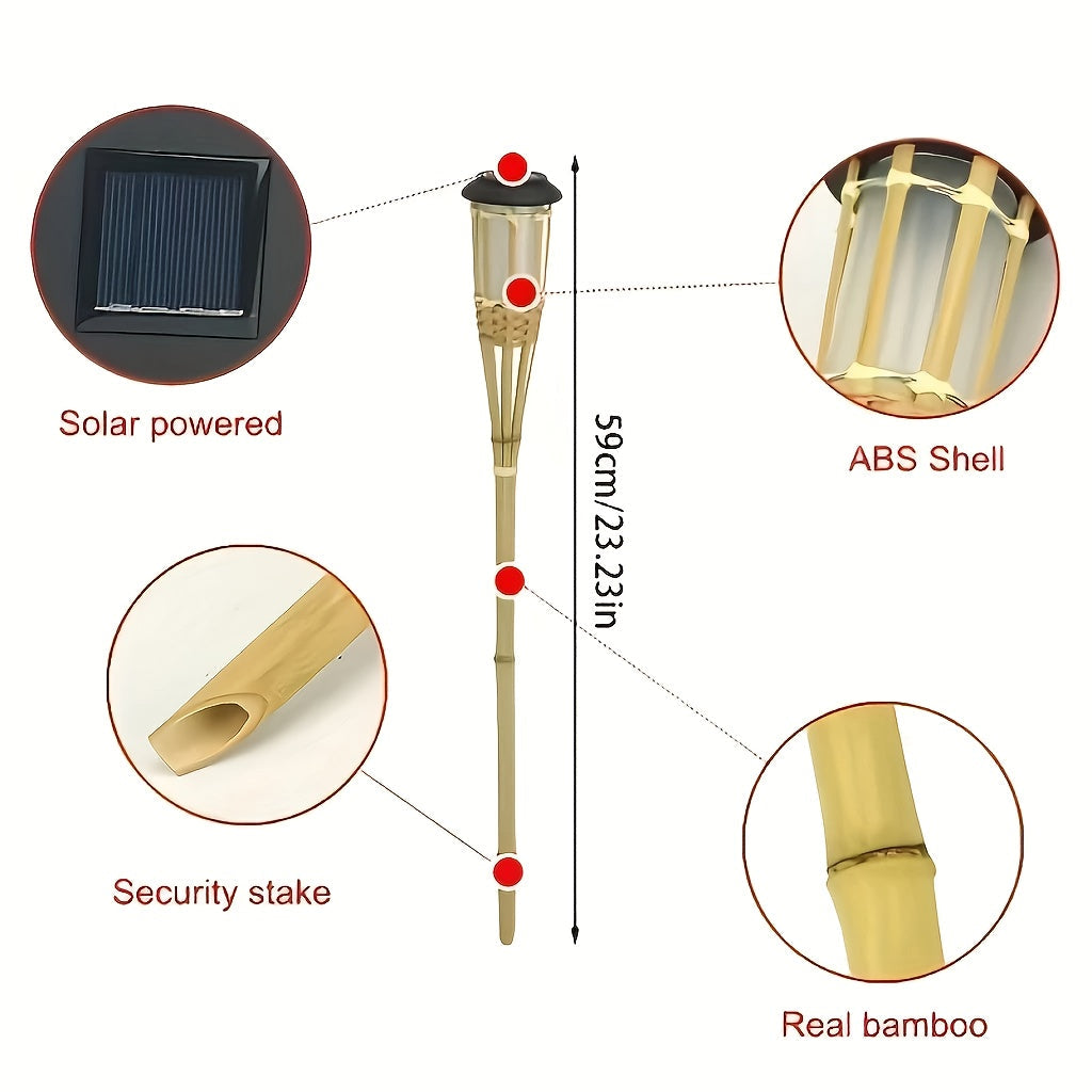 Solar Bamboo Flame Lights