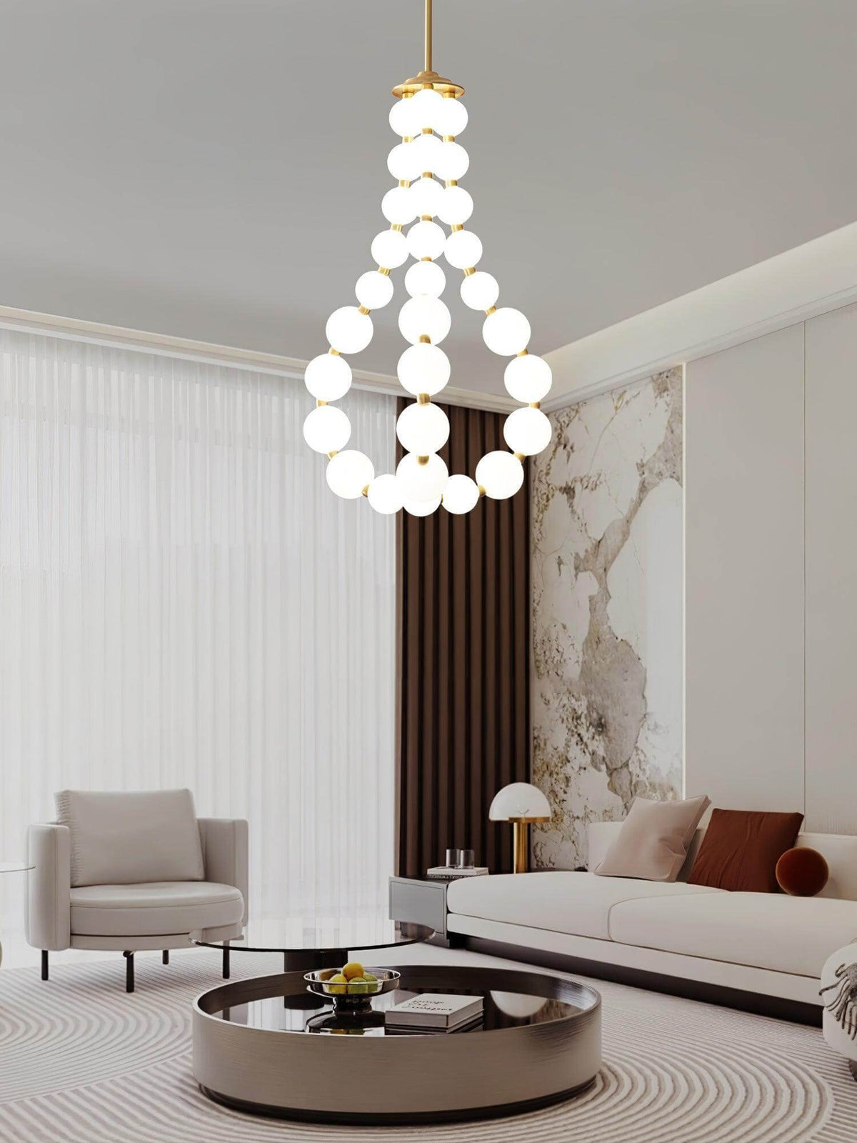 Art Pearl Necklace Chandelier