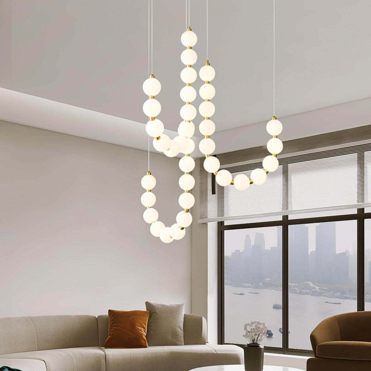 Art Pearl Necklace Chandelier