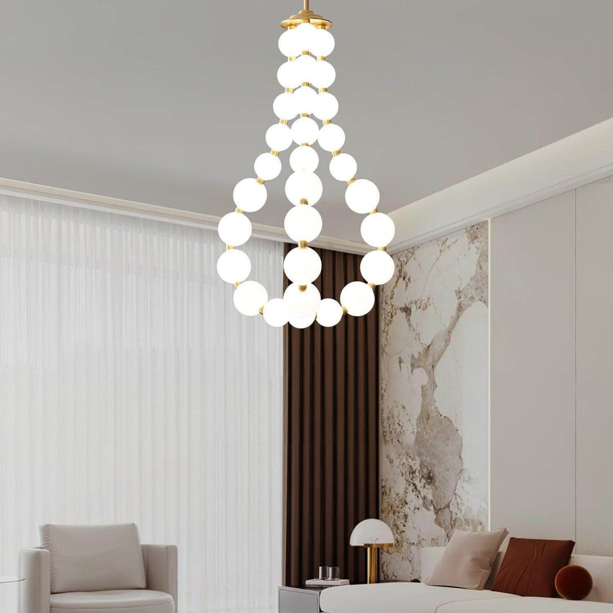 Art Pearl Necklace Chandelier