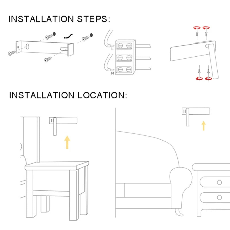 Rotatable LED Lamp for Flexible Bedside Lighting