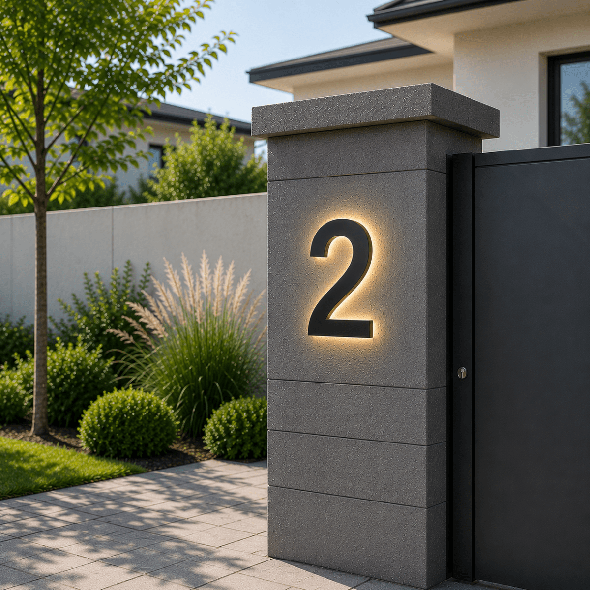 Customizable LED House Numbers for Elegant Entryways