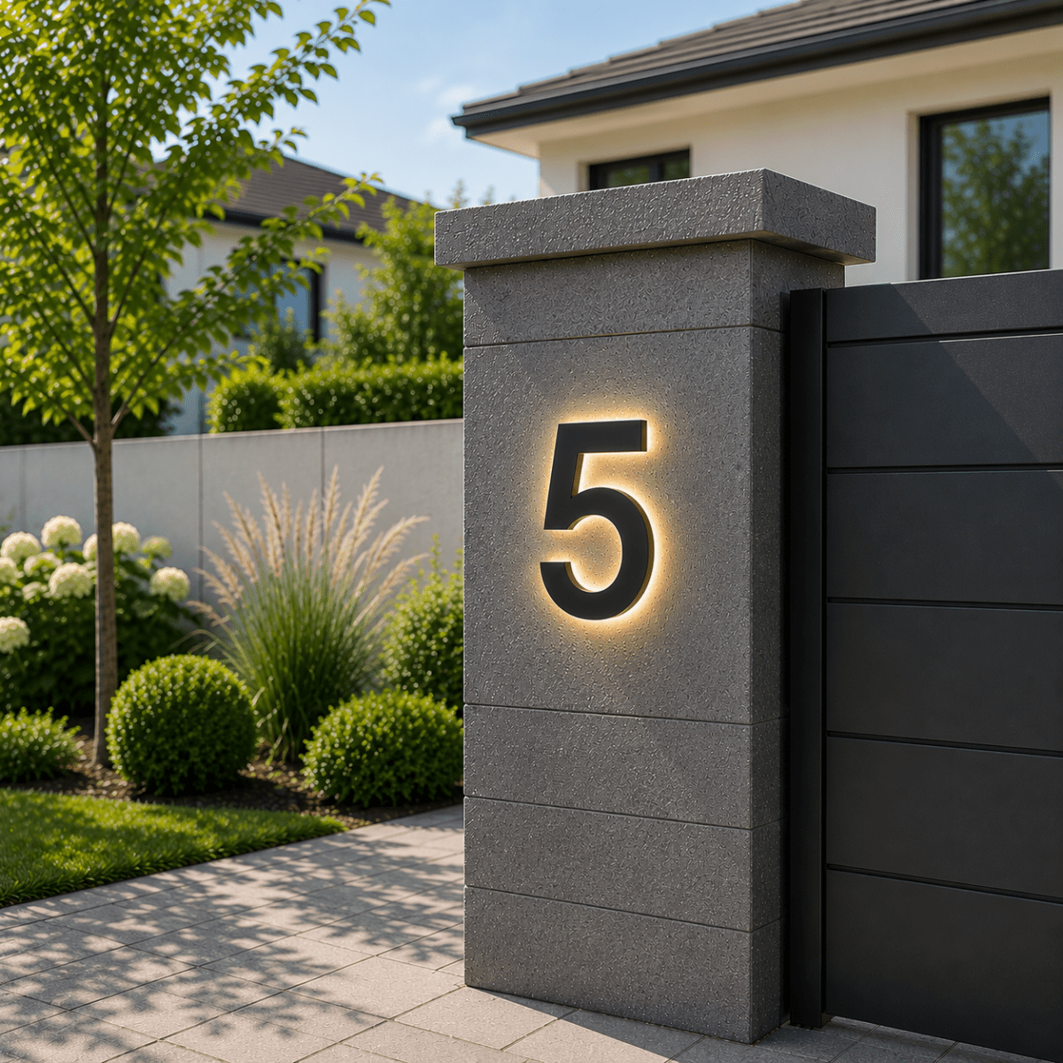 Customizable LED House Numbers for Elegant Entryways