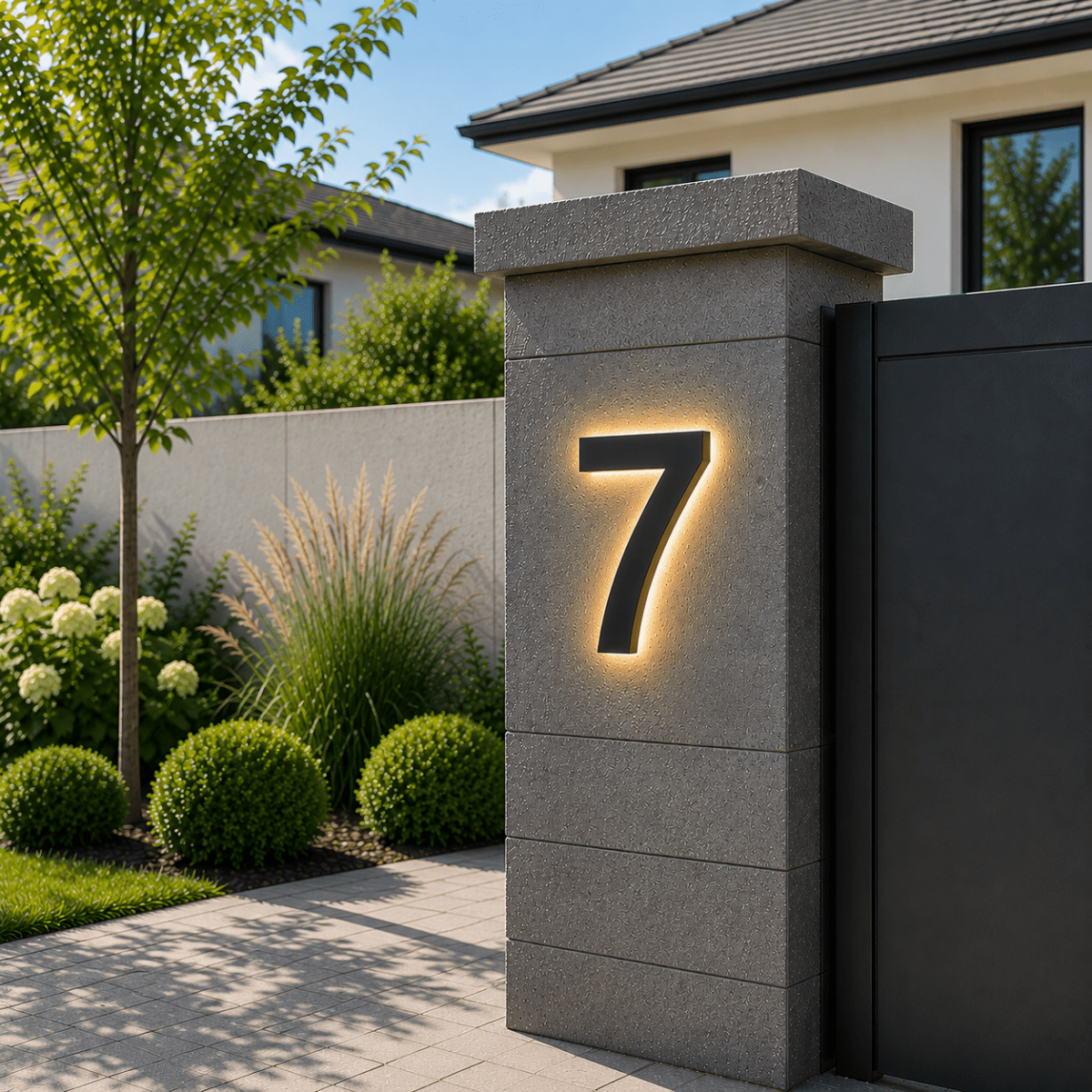 Customizable LED House Numbers for Elegant Entryways