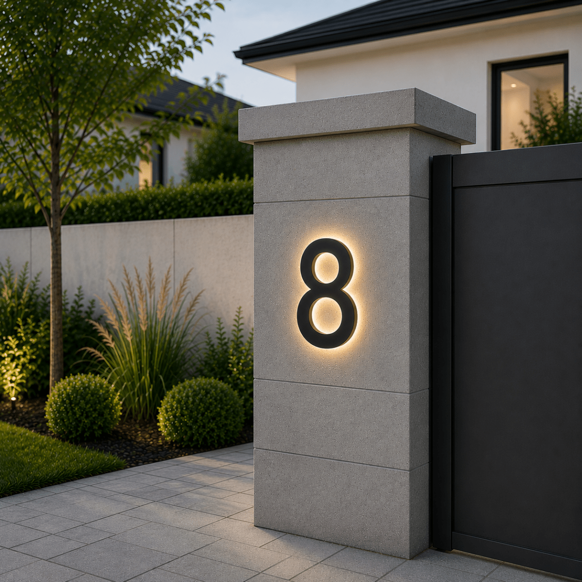 Customizable LED House Numbers for Elegant Entryways