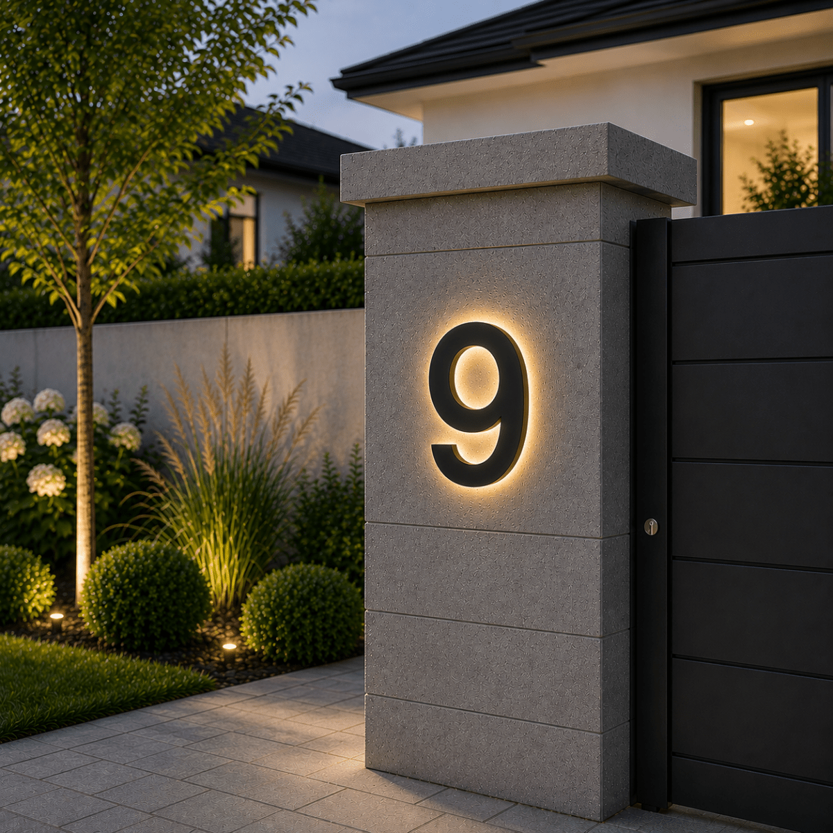 Customizable LED House Numbers for Elegant Entryways
