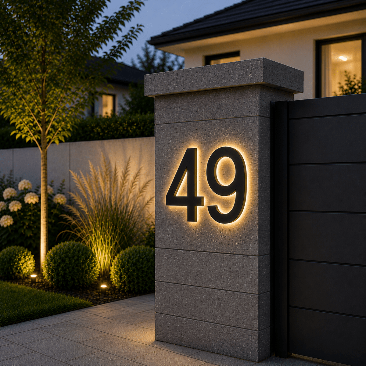 Customizable LED House Numbers for Elegant Entryways