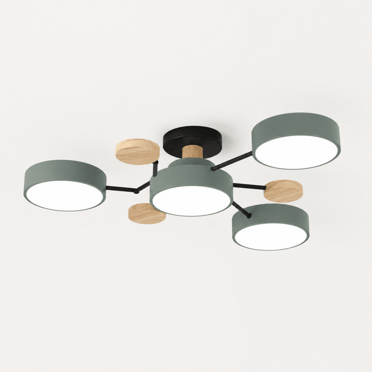 Round LED Ceiling Light with Minimalist Multi-Cup Design