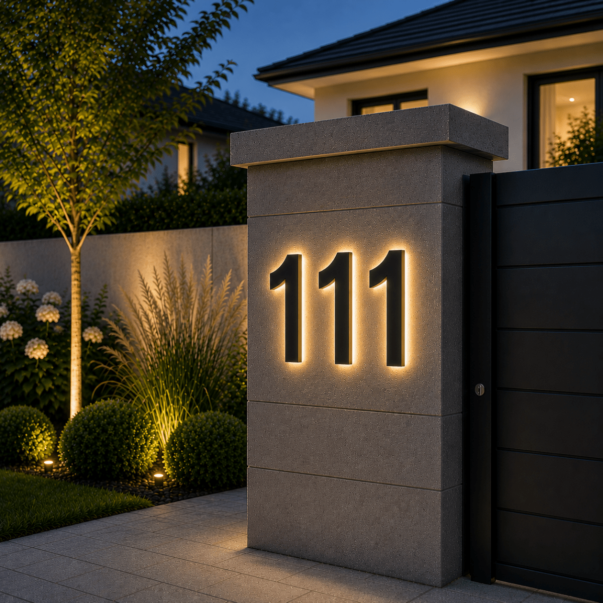 Customizable LED House Numbers for Elegant Entryways