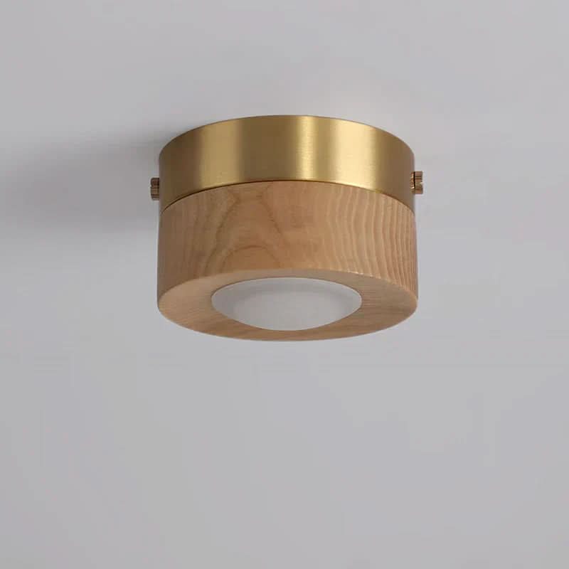 Energy-Saving Walnut Wood LED Lighting Fixture