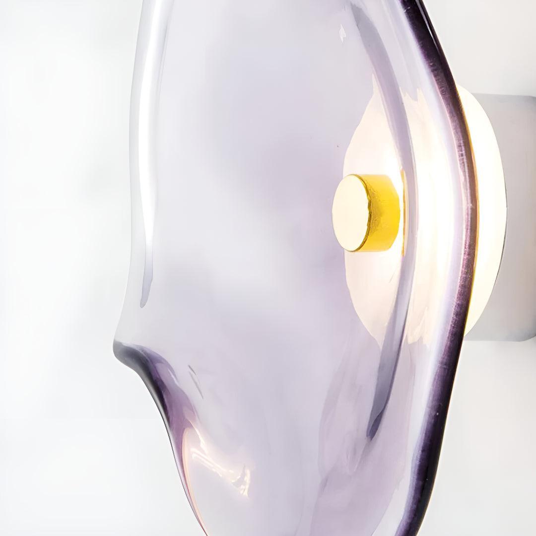 Modern Glass Wall Sconce With Warm LED Glow and Flexible Installation Options