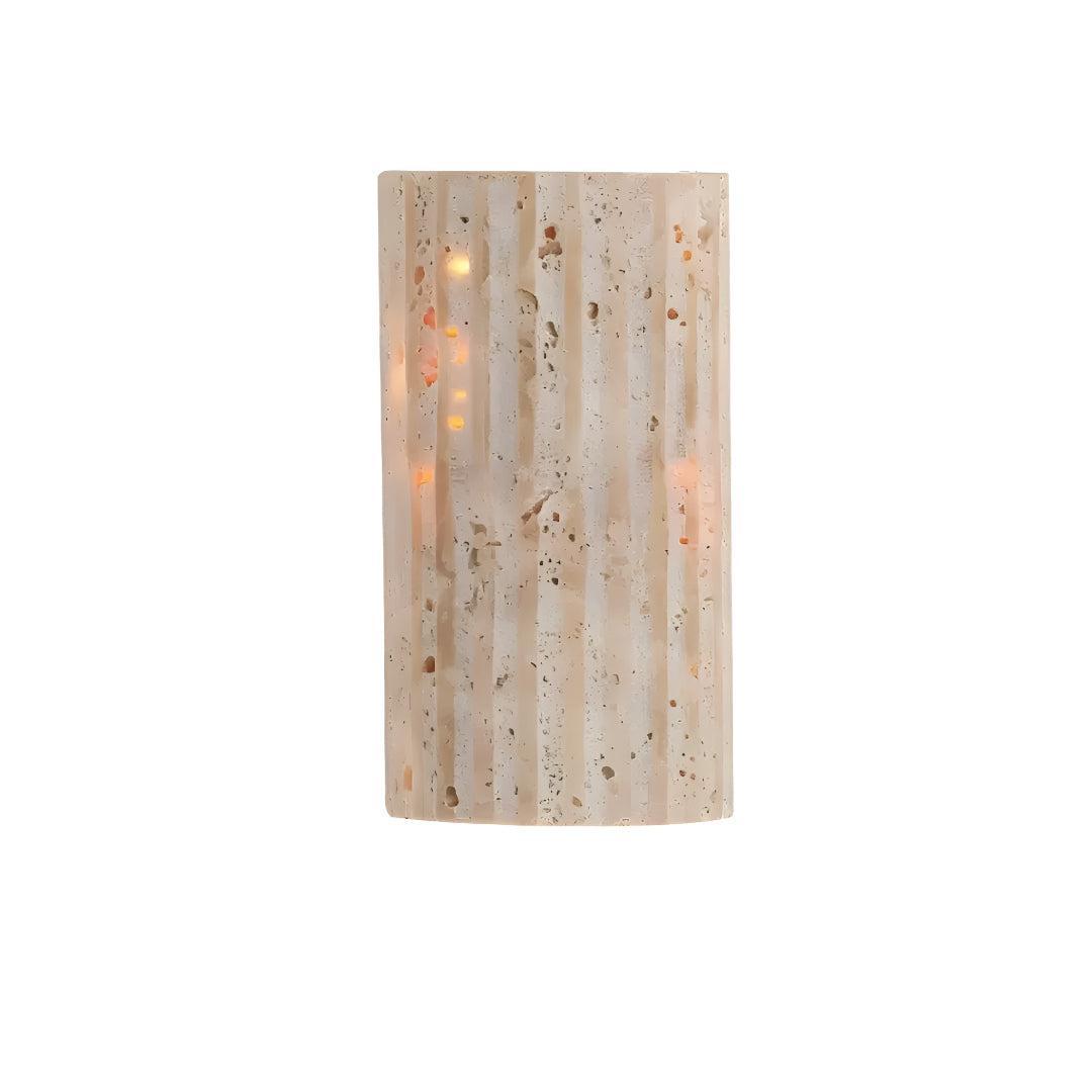Natural Stone Wall Sconce With Warm LED Glow and Energy-Efficient Design