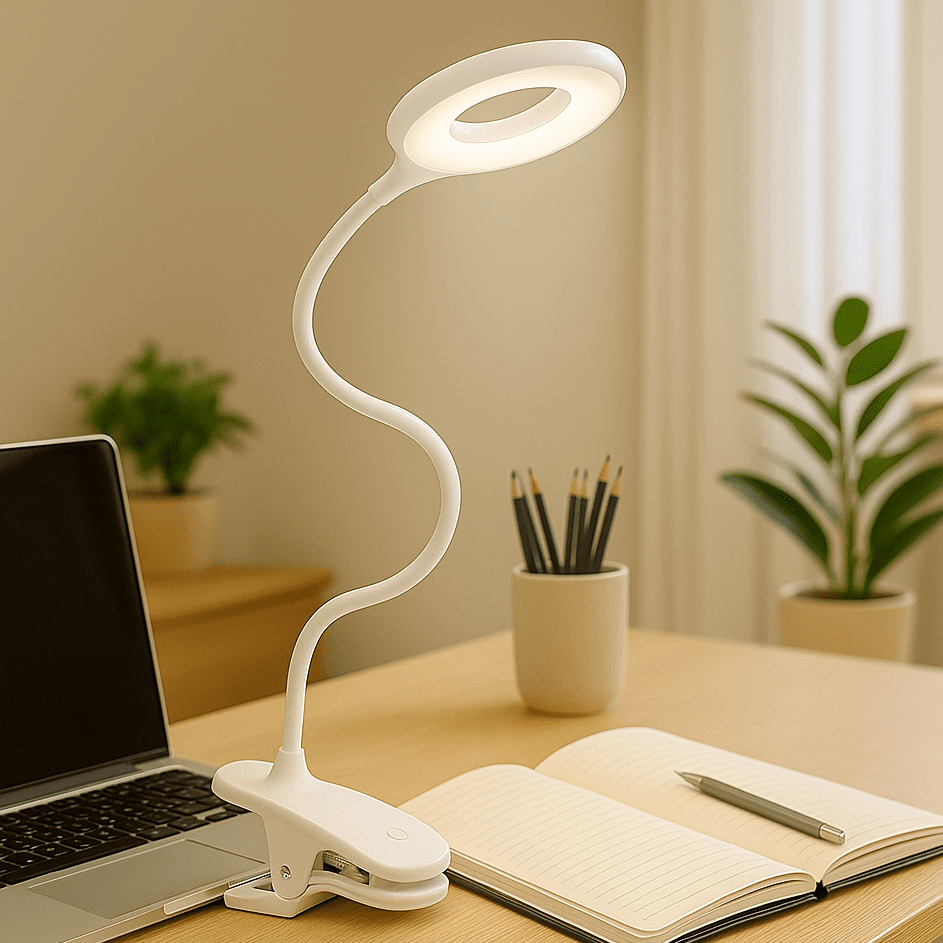 USB LED Reading Lamp with Clip and Adjustable Neck